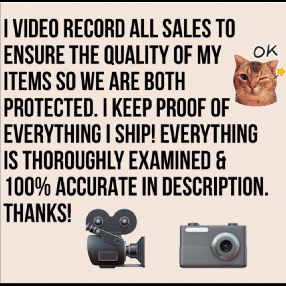 I VIDEO RECORD ALL SALES! Thank you!